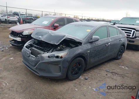2018 Hyundai Ioniq Hybrid Blue from USA, damaged, VIN KMHC65LC4JU074493